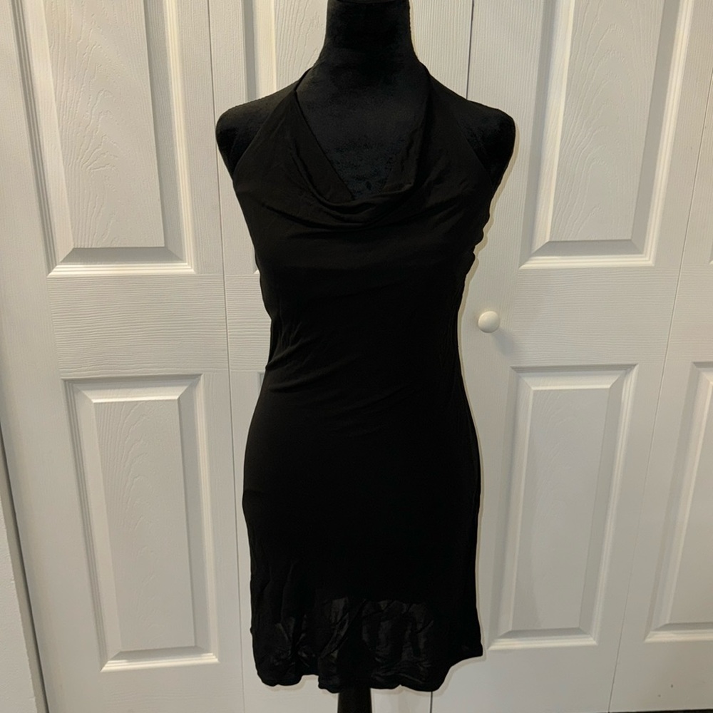 Beautiful sexy halter black dress